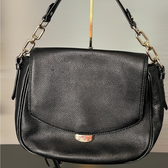 Kate Spade Shoulder Crossbody Black Pebbled Leather Bag - Picture 4 of 13